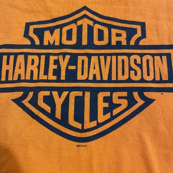 Privateers Harley-Davidson Men's Orange Cotton Blend Graphics T-Shirt Size Large - Picture 5 of 7